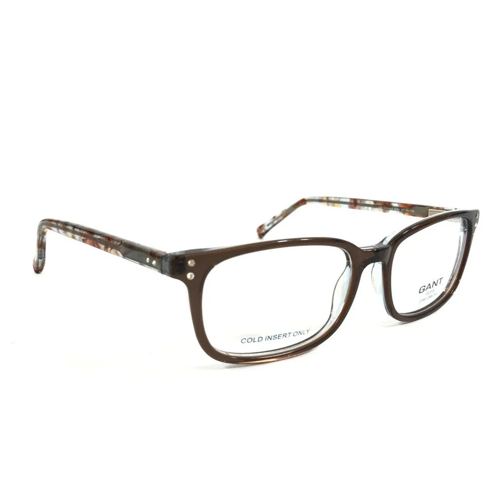 Gant Eyeglasses Frames GW HAVANA BRN Brown Blue Tortoise Rectangle 50-16-135
